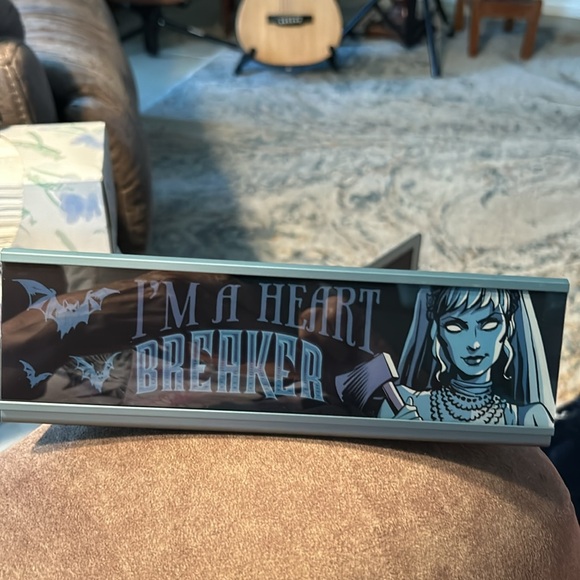 Disney’s desk nameplate I’m a heartbreaker from haunted mansion 9 x 2” - Picture 2 of 9